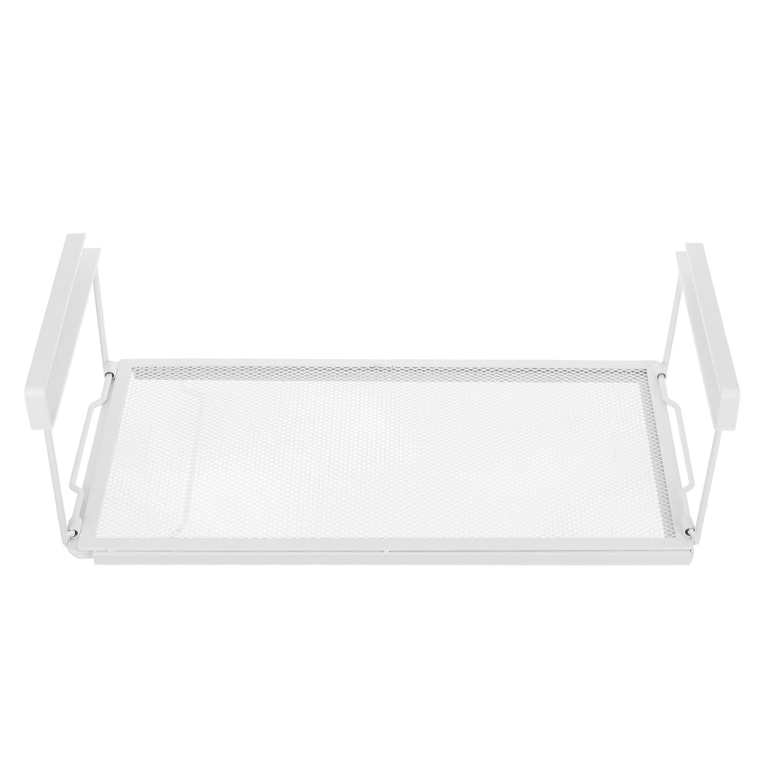 SHINEOFI Organizer da Cucina Allungabile in Acciaio al Carbonio Bianco Cestello Sottolavello Multifunzionale per Dispensa e Spazio Sotto Mensola