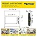 VEVOR Backdrop Banner Stand 8 x 8 Ft Adjustable Height Background Stand Backdrop with 1 Carrying Bag, Backdrop Stand for Parties Wedding Photo Booth Trade Show