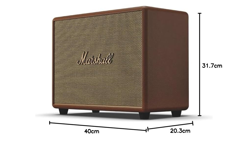 Marshall Woburn III Altavoz Premium Inalámbrico para Hogar 120W con Bluetooth 5.2 y Múltiples Entradas - Disfruta del Sonido Característico de Marshall (Marrón)