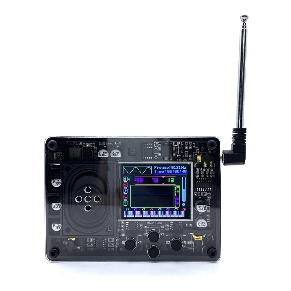 Mini Strumento Musicale Elettronico Theremin con Display Regalo Durevole Facile da Installare Nero