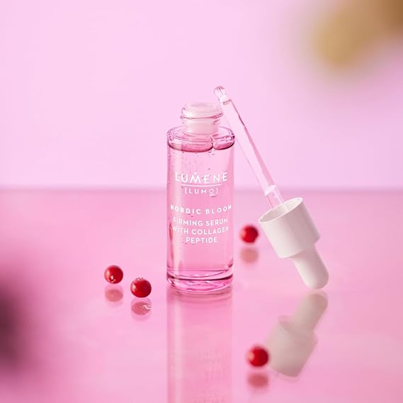 Lumene Vegan Collagen Firming Peptide Face Serum Hyaluronic Acid 1 fl oz