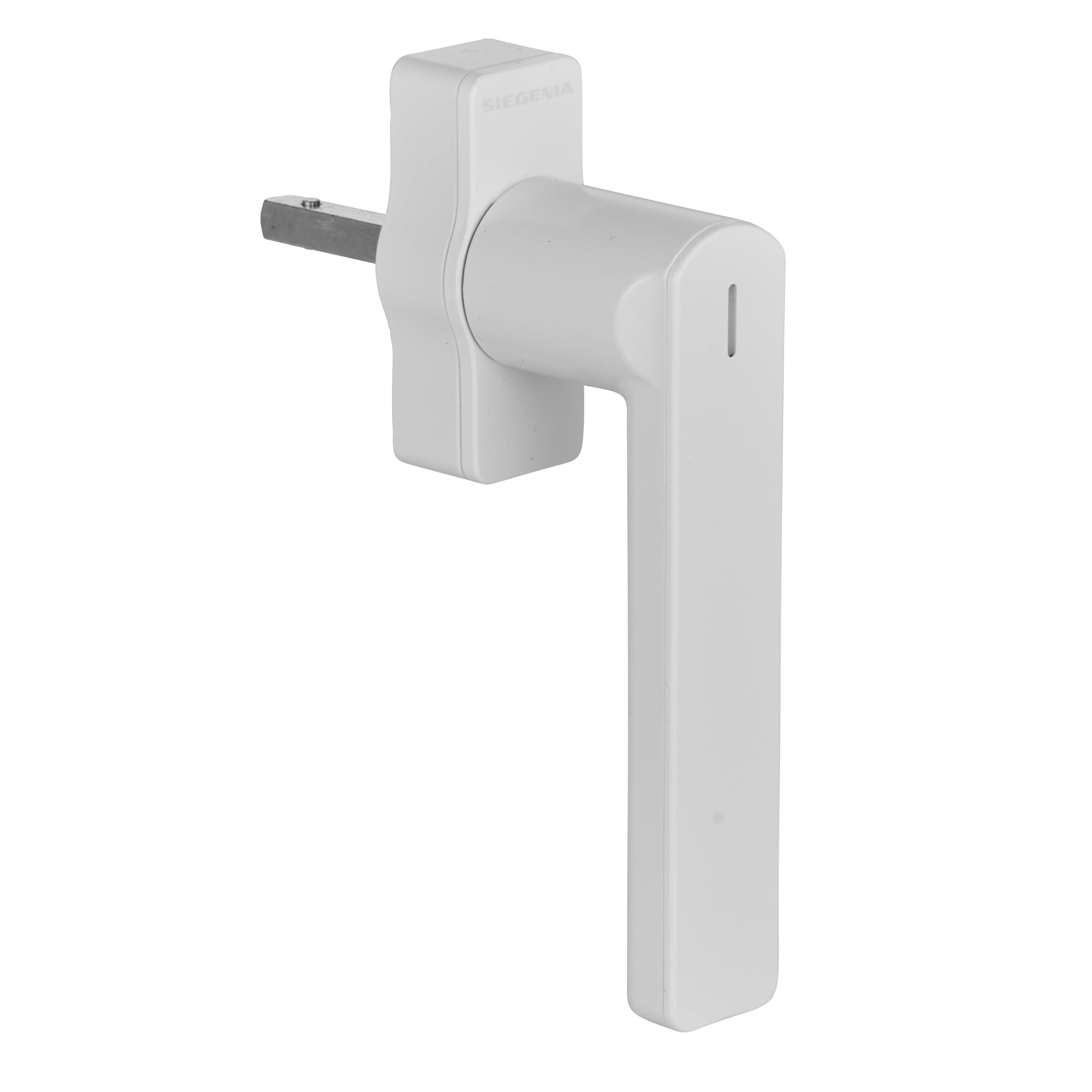 SIEGENIA Smarter Fenstergriff Gen. 2 signalweiß - Matter kompatibel zur Einbindung in Smart Home Netzwerke mit Statusüberwachung, zentrale Ver- & Entriegelung per Fernzugriff, Smarter Montageassistent