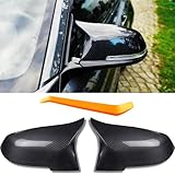 Langlebiges Material - Es handelt sich um Schwarze Kohlefaser Stil Spiegelabdeckung, Rückspiegelabdeckkappen sind aus hochwertigem ABS-Material sind perfekt anpassbar und bieten eine individuelle Gestaltung Ihres Autos. und bieten einen perfekten Ersatz für abgenutzte oder beschädigte Spiegelabdeckungen. Die Kohlefaser-Spiegelkappen verleihen Ihrem Baron Look car. Sie das Aussehen Ihres BMWs verbessern und ihm ein sportlicheres Aussehen verleihen.