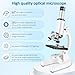 OOZSTAR Microscope for Kids & Adults,40X-2000X Magnification Microscope for Kids 8-12, with LED Fill Light & Phone Holder, Great for School Labs and Home Schooling