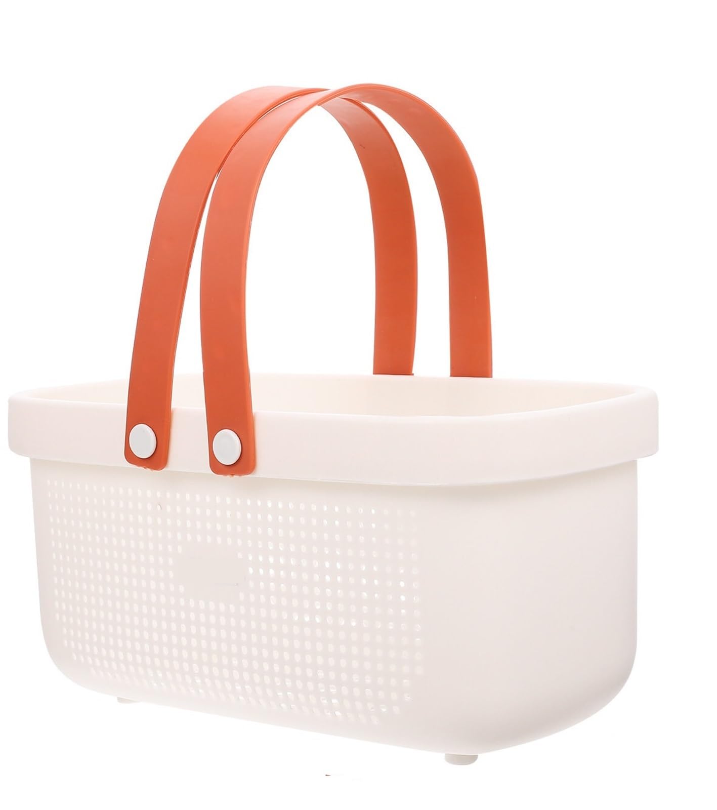 WSQHAO 2Pcs Portable Toiletries Basket Large Capacity Silicone Handle Bath Organizer Shower Storage Hollow Drainage Bathroom for Shower(Color2)