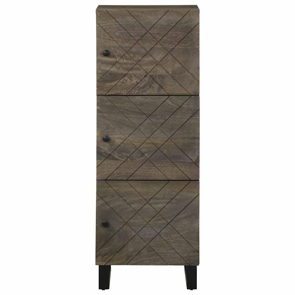 Highboard z drewna mango, 40 x 33 x 110 cm, z metalowymi nóżkami, miejsce do przechowywania drzwi, kredens, komoda, do salonu, szafy, półki, szafki pod telewizor, szafka pod telewizor, szafka