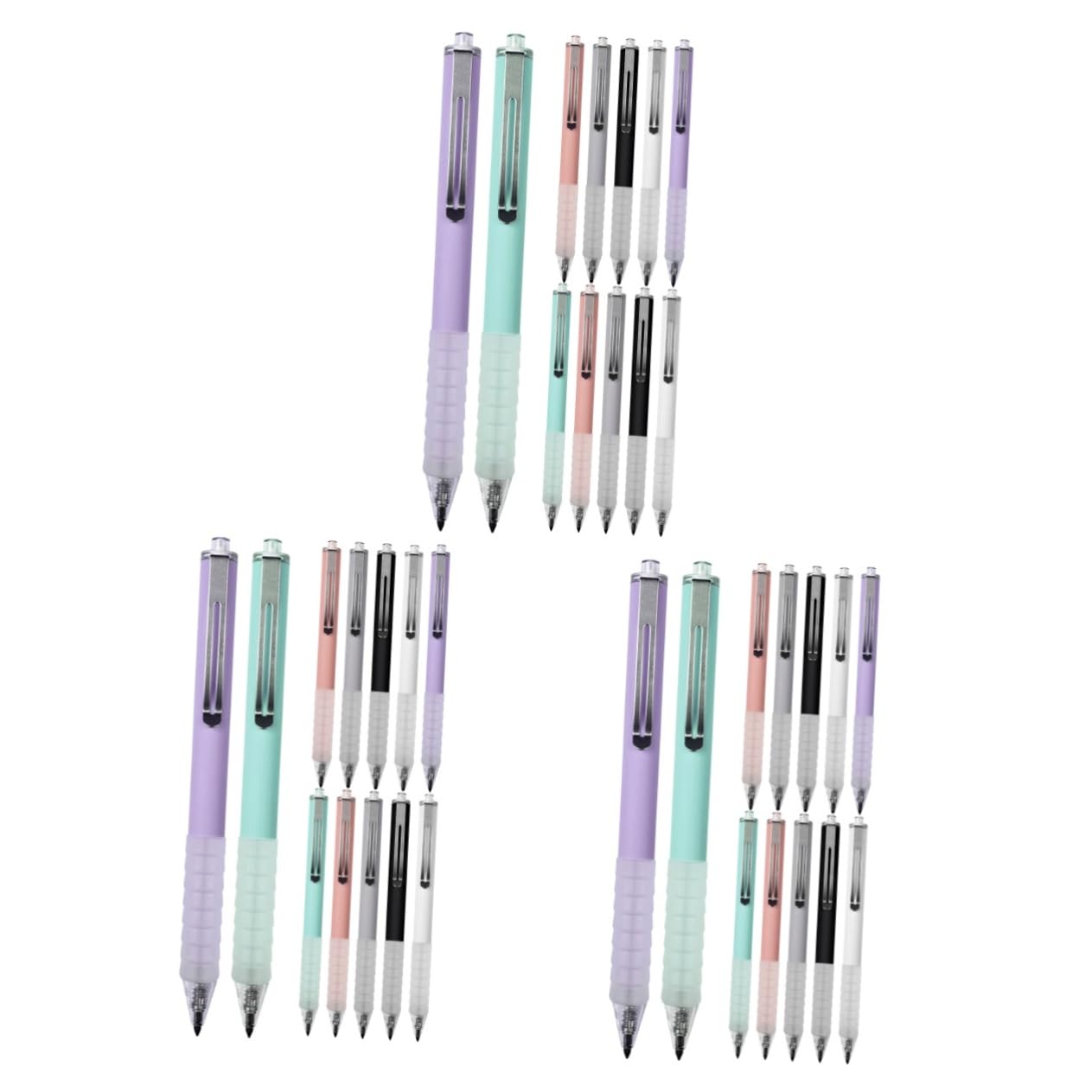 VILLCASE 3 Ensembles Crayon Technologique Noir Crayons Non Tailleurs Éternel Stylo Crayons Mécaniques Crayons De Charpentier Sous Glaçure Des Crayons Encrer Plastique 12 Pièces * 3