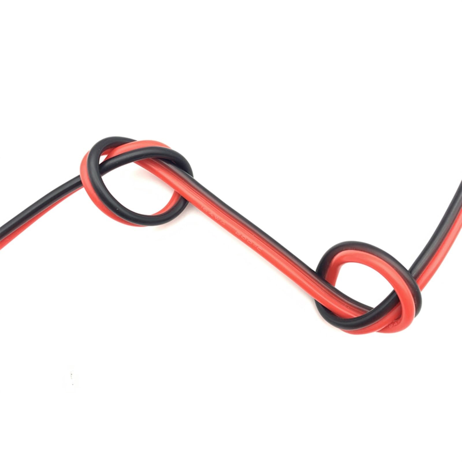 Hauptleitung Fest 2Pins Kupfer Elektrodraht DIY Lampenanschlusskabel 26AWG bis 10AWG Ultraweiches Silikonkautschukkabel Schwarz Rot Verbinder Webstuhl (Size : 10 meters, Color : 14AWG)
