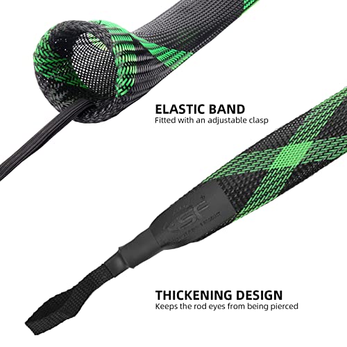 Image of SF Fishing Rod Sock Fishing Rod Sleeve Rod Cover Braided Mesh Rod Protector Pole Gloves Fishing Tools for Spinning Fishing Rod,Casting Rod,Musky Rod, Ice Rod, Fly Rod, Spey Rod