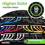 GearIT Cat 6 Ethernet Cable (10-Pack 10 Feet) Cat6 Network Patch, 10Gbps, RJ45, Snagless Cord, Gold-Plated Connectors, Internet for PC, TV, Tablet, Router, Printer, Servers, IT Data Center - Blue - Image 6