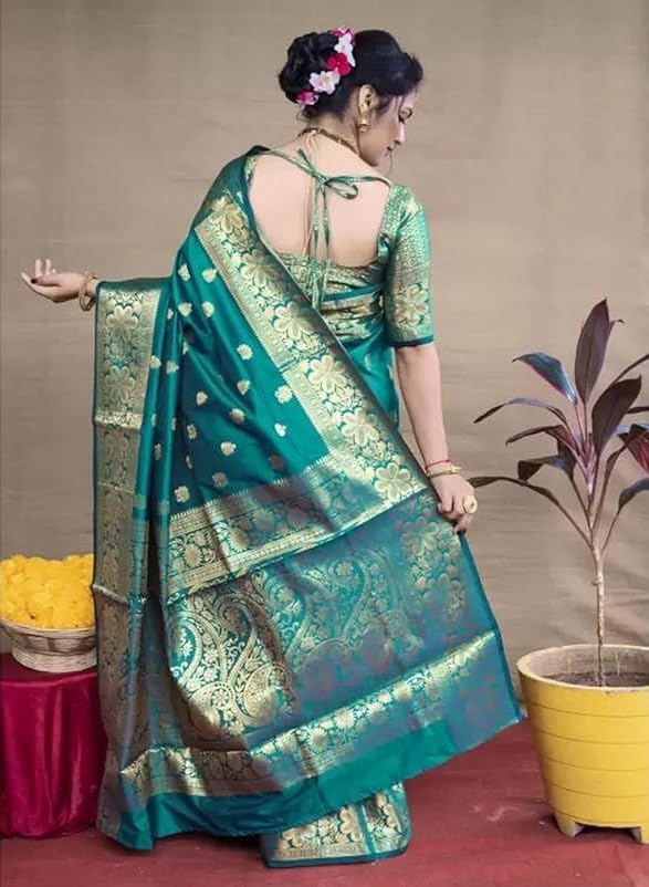 Image of RENVAANI Women's Traditional Kanjivaram Kanchipuram Silk Unstitched Lehenga Choli with Dupatta (MAROON DUP PINK)