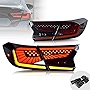 VLAND Full LED Starry Tail Lights Assembly Compatible For [ Honda Accord 10th Gen 2018-2022 ] Rear Lamps with Dynamic Animation Breathing Brake lights, Sequential Turn Signal, Smoked, Pair 4PCS