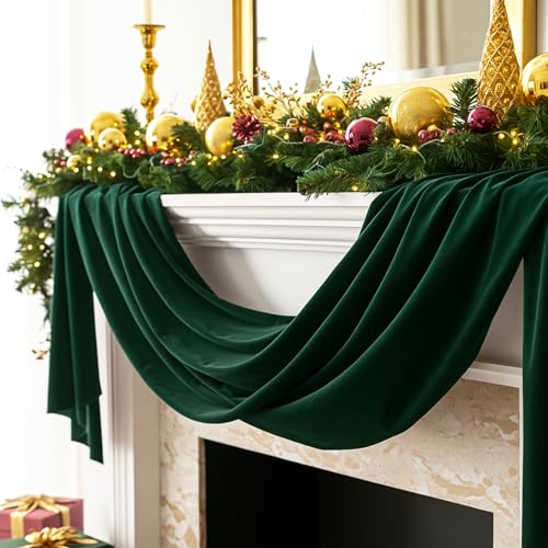 VitalCozy 10 ft Christmas Velvet Garlands Decorations Set Christm...