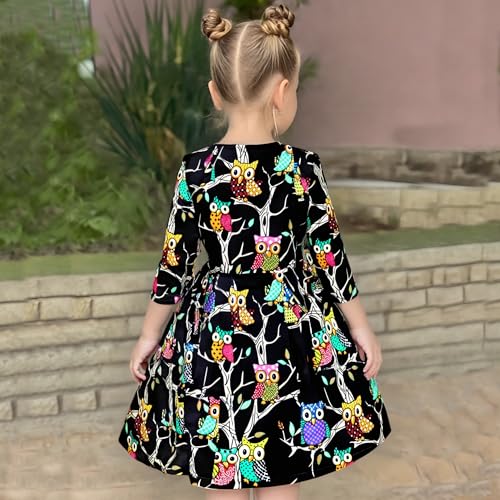 Sunny Fashion Girls Dress Satin Butterfly Hydrangea Flower Printed Size 5-124