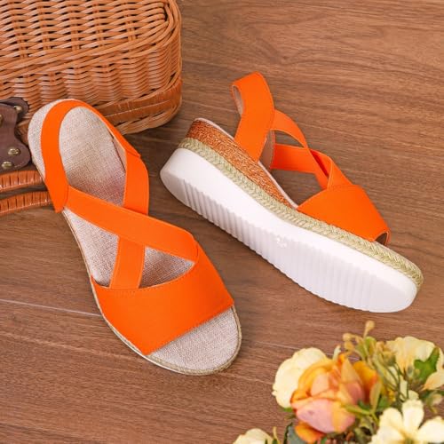 Espadrilles Wedge Sandals For Women Summer Comfortable Platform Walking Closed Toe Flats Sandals Dressy For Women 2025 Beach Casual Shoes2