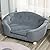 PawHut Pet Sofa, Dog Bed Couch, Puppy Kitten Lounge, with Wooden Frame, Short Plush Cover, Washable Cushion, for Small Dog, 70 x 47 x 30 cm, Grey