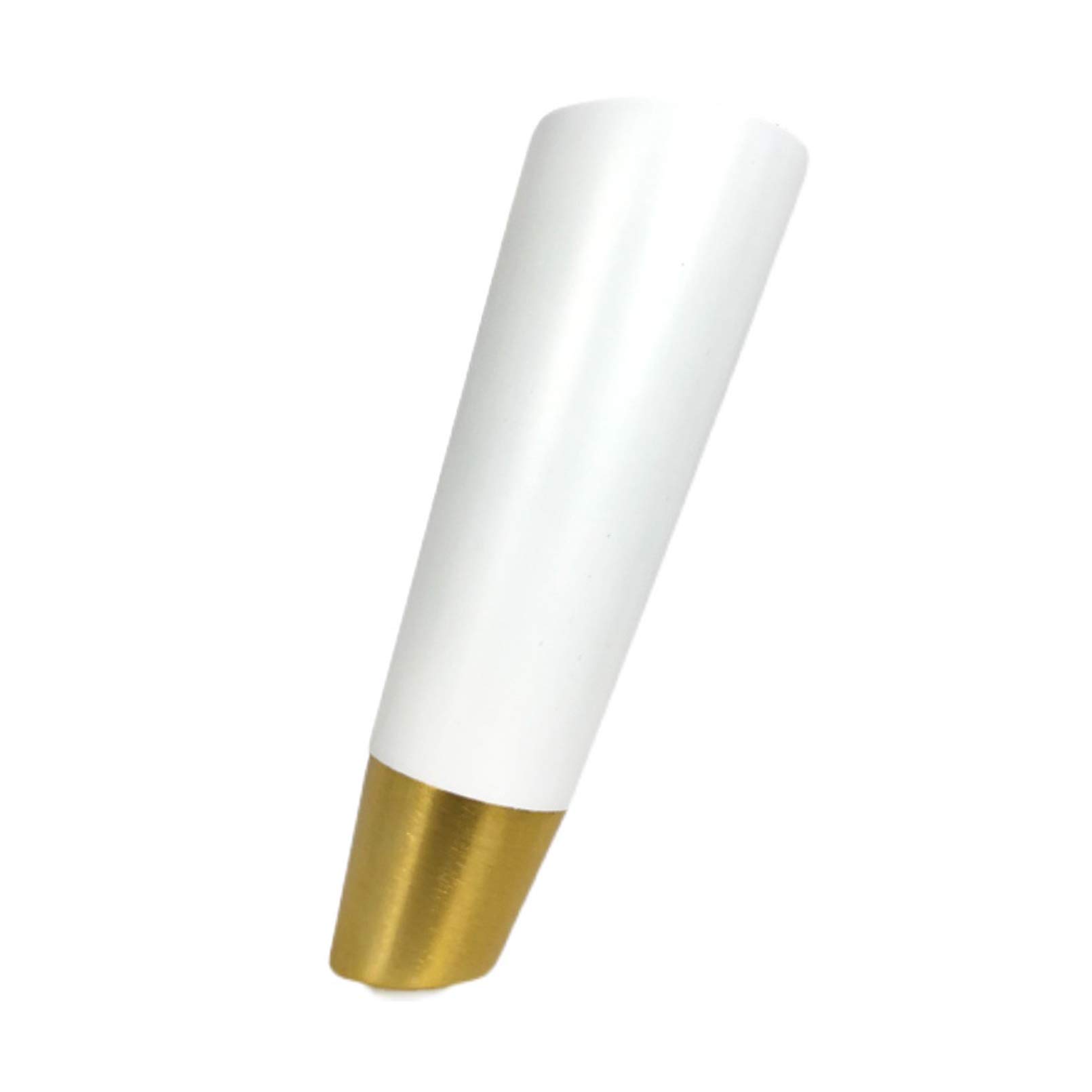 Patas de Madera Maciza para Muebles, Paquete de 4, Patas cónicas de Madera para sofá de Cocina, Color Blanco, 10,5 cm, Patas Resistentes para sofá con Placa de Montaje incluida.