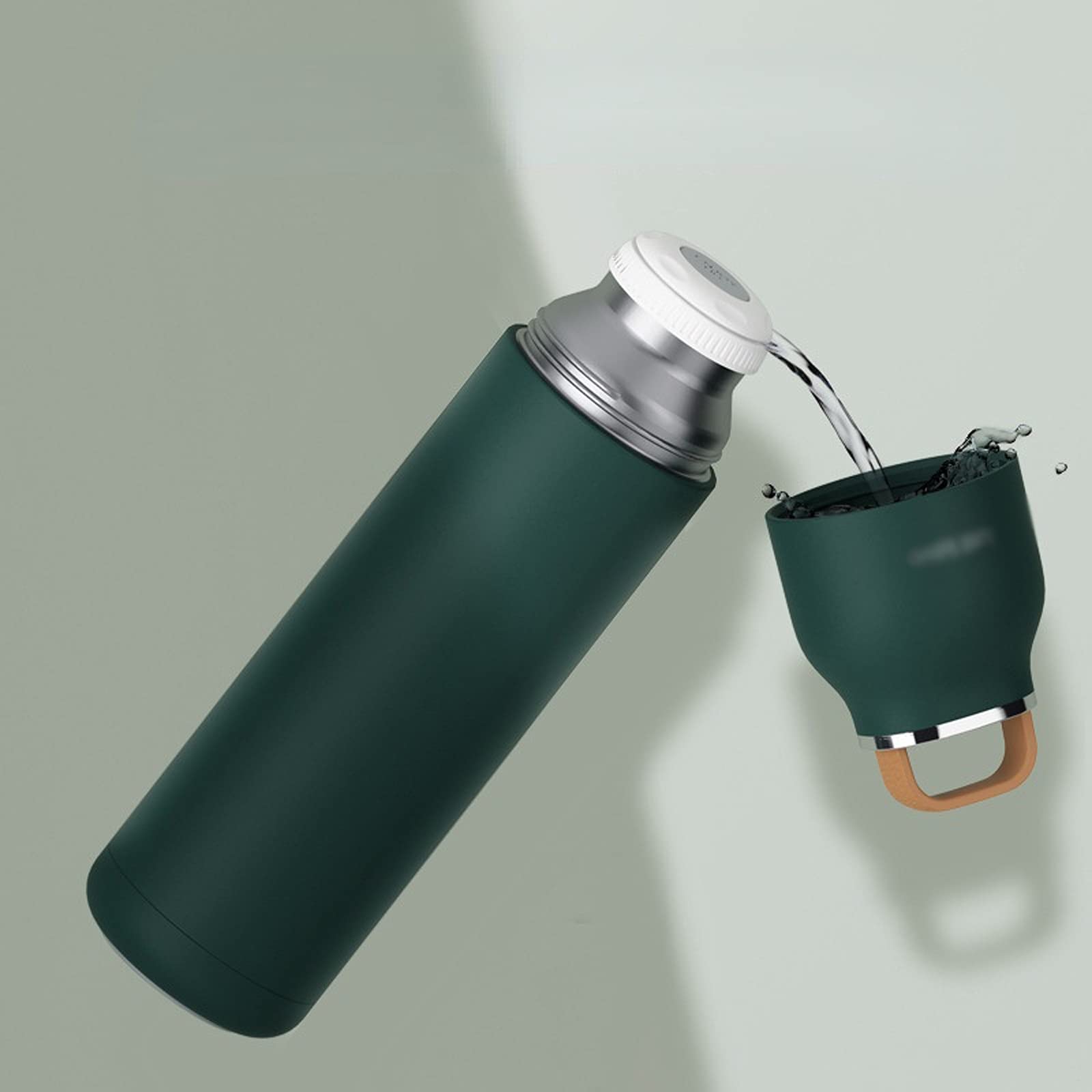 Termiczna karafka do kawy ze stali nierdzewnej, termos kubek ze stali nierdzewnej termos termos kubek termos termos termos słoik na wodę prezenty 500 ml słoik izolacyjny (szary, 500 ml)