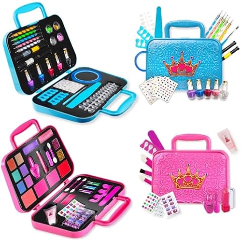 Toysical Kids Makeup Kit for Girl - Real, Non Toxic Makeup for Kids kit with Remover & Nail Art Kit for Girls & Girls Nail Polish Sets for Kids or Tweens Bundle Cover
