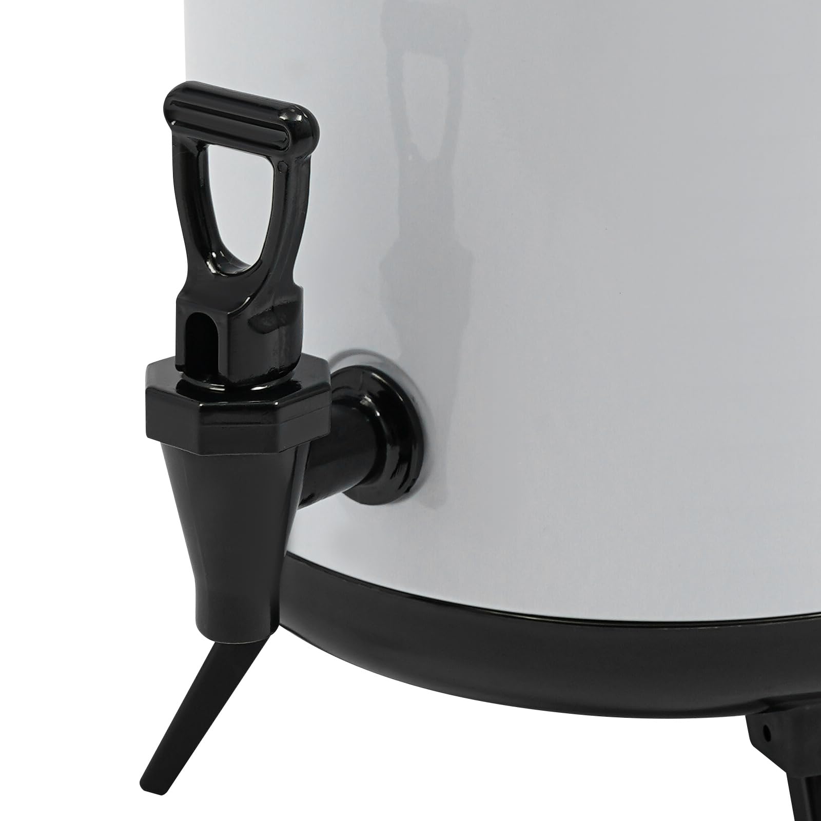 Dispenser per bevande calde, termostato, barile isolato in acciaio inox, dispenser a doppia parete con rubinetto, mantiene acqua, latte, tè, succhi di frutta, 10 l (bianco)
