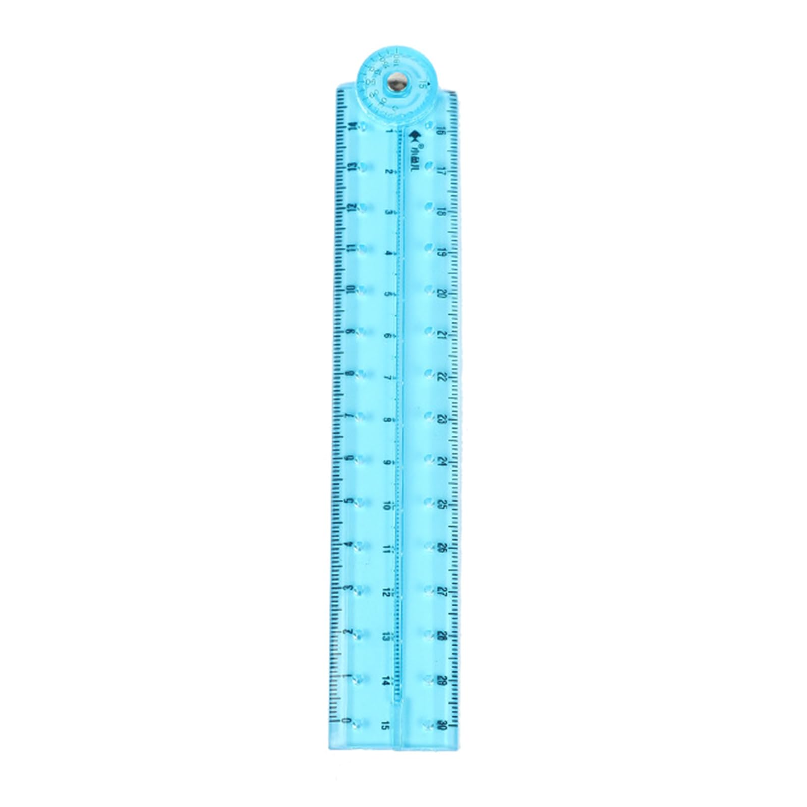 Hsioluted Blue Clear Folding Ruler Drawing Ruler Measuring Length 0-30Cm Math Measuring Tool For Student Teacher Drawing Drafting