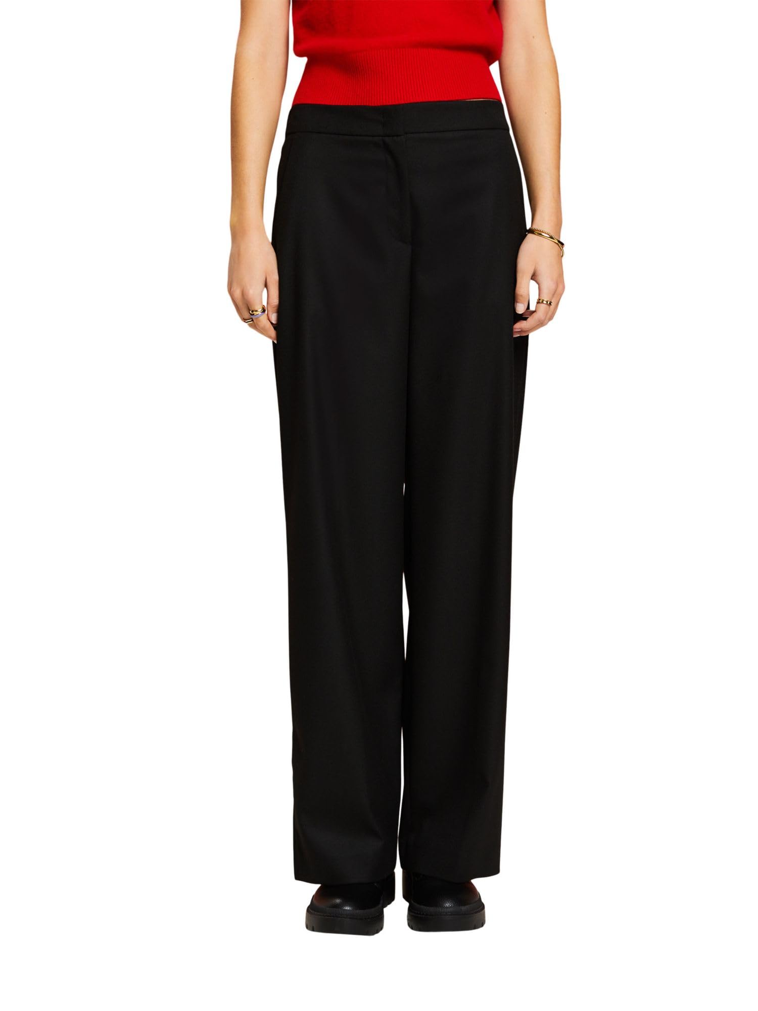 ESPRIT ESPRITESPRIT Women's 103EE1B308 Pants, 001/Black, 32W x 30L
