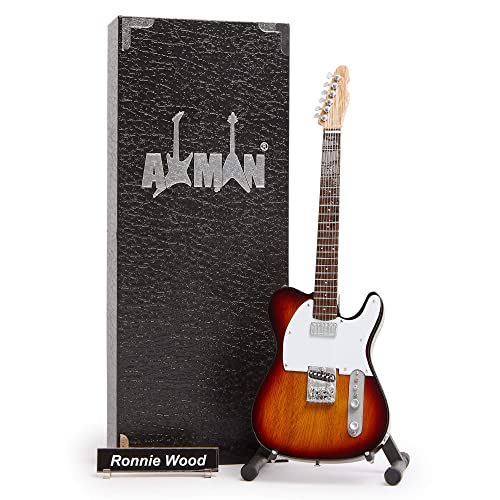 Ronnie Wood (The Rolling Stones) – Réplique de guitare miniature - Les Beatles, Paul McCartney, John Lennon, RIngo Starr, George Harrison Ronnie Wood (The Rolling Stones) – Réplique de guitare miniature