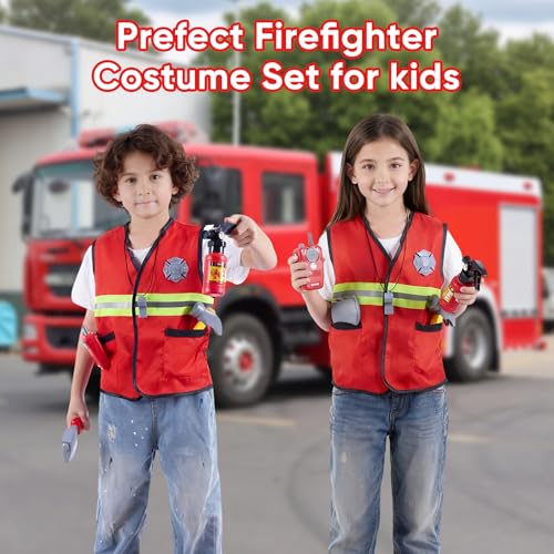 Disfraz de Bombero para Niños con Herramientas y Tienda miniatura 5