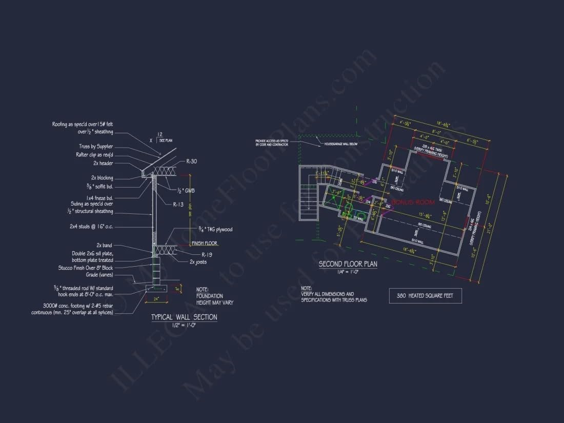 19-2294 HOUSE PLAN - Elegant House Plan with Floor Plans, CAD Blueprint & Designs