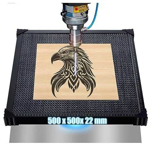 Honeycomb Laser Bed Honeycomb Working Table with Aluminum Plate Honeycomb Working Panel for Laser Engraver Cutting Machine with 4 Pcs Protectors (19.68 x 19.68 x 0.87 inches/ 500 x 500 x 22 mm)