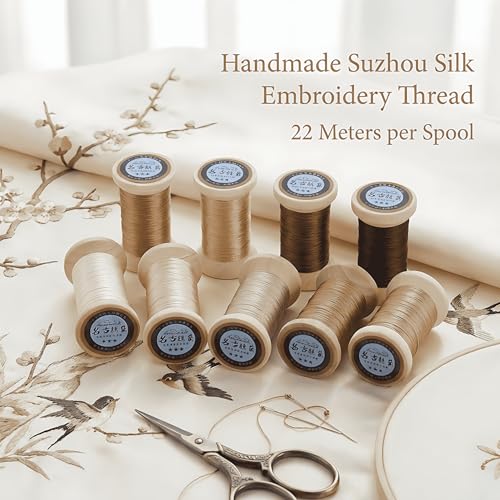 Image of Natural 100% Mulberry Handmade Embroidery Silk Thread Silk Floss (62)
