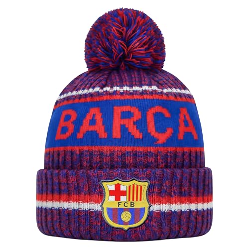 Bonnet FC Barcelona bleu pour affronter le froid au stade