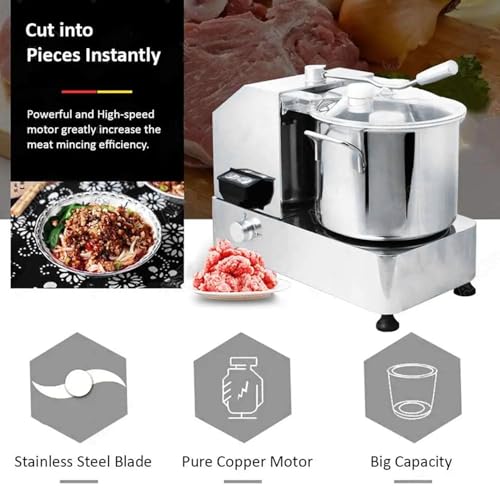 Procesador eléctrico de alimentos, picador multifunción de acero inoxidable para carne, verduras, frutas, frutos secos y granos, eficiente ayudante de cocina, 9 L