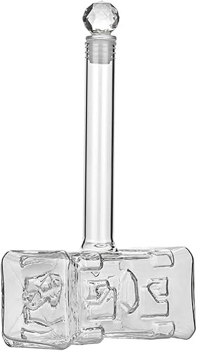 Decantador de vino de vidrio con forma de martillo, dispensador de vino de cristal, jarras de vino separador de vino, bebidas divertidas,
