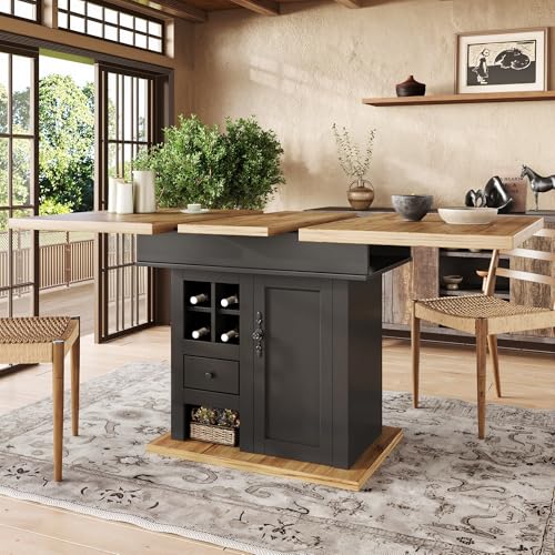 Table à manger extensible 110-140 cm pliable en métal et MDF - 6
