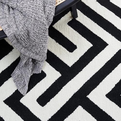 Image of Hand Tufted Wool Carpets Anti Shedding Rug Modern Carpets for Living Room Size 3x5 Feet