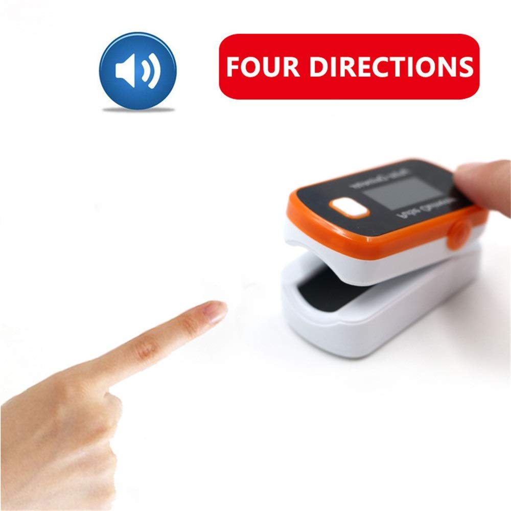 Cuatro direcciones imágenes Personalizables Clip de oxímetro de Dedo con monitorización de la frecuencia de Pulso SpO2 Forma de Onda