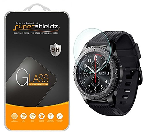 Supershieldz (3 Pack) Designed for Samsung Gear S3 Frontier and Gear S3 Classic Tempered Glass Screen Protector, Anti Scratch, Bubble Free