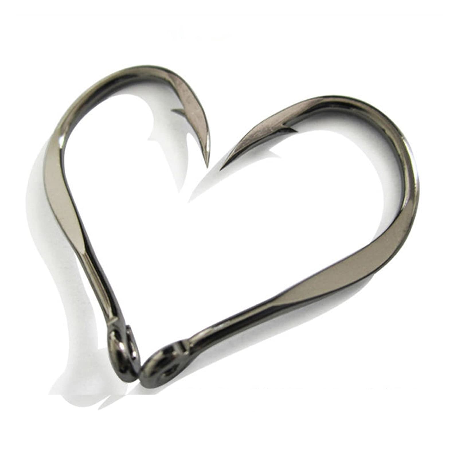 Fishing Hooks 100/pcs Round High Carbon Steel Fishing Hooks Ocean Rock Fishing Tackle Fishing Gear Fishing Hook Barb Fishing (Color : 5#)