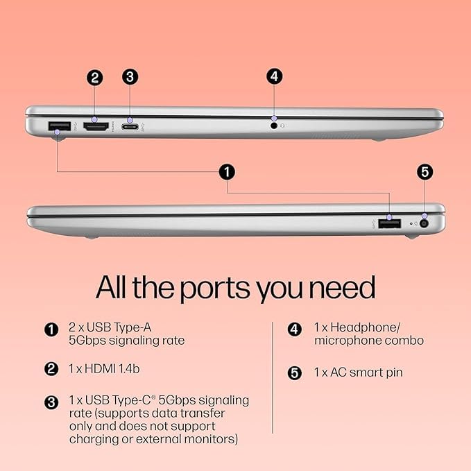 Image of HP Professional 15 (2026) - Intel Core 5-120U, 16GB RAM, 512GB SSD, 15.6 inch FHD Anti-Glare, Win 11 Pro + MS Office 2024, Backlit +Fingerprint /FHD, 1.59kg, Turbo Silver, Copilot Key 1Yr Warranty