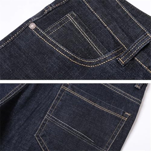 Men's Jeans Business Pants Classic Daily Straight Leg Slim Fit Denim Trousers2
