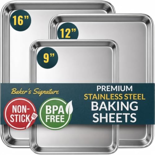 Stainless Steel Cookie Sheet Set of...