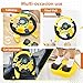 RedCrab Steering Wheels with Brake and Gas Pedals Toy for Kids,Simulated Driving for Toddlers with Light&Music, Pretend Driving Seat Toys, Baby Electric Early Learning Educational Toys (Yellow)