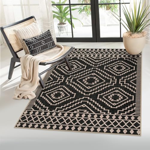 Tapete decorativo Lahome Easy Jute 3x5 Negro miniatura 1