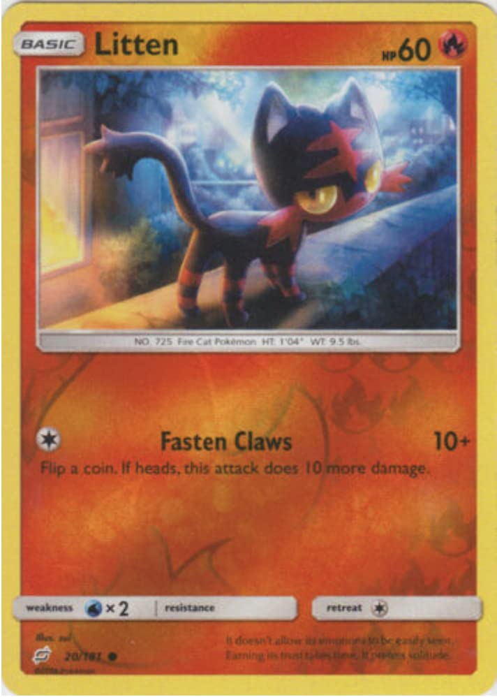 Litten - 20/181 - Reverse Holo - Team Up - NM/M