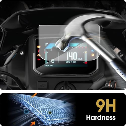 Image of Spartan Shield Digital Cluster Screen Guard For HERO XTREME 160R 4V Bike 2025 || 4.2-inch Color LCD Display Protector || Anti Scratch | Water Resistant | HD Clear | Bubble Free Installation | Xtreme160 R Instrument Cluster Console Accessory [Not Tempered Glass]