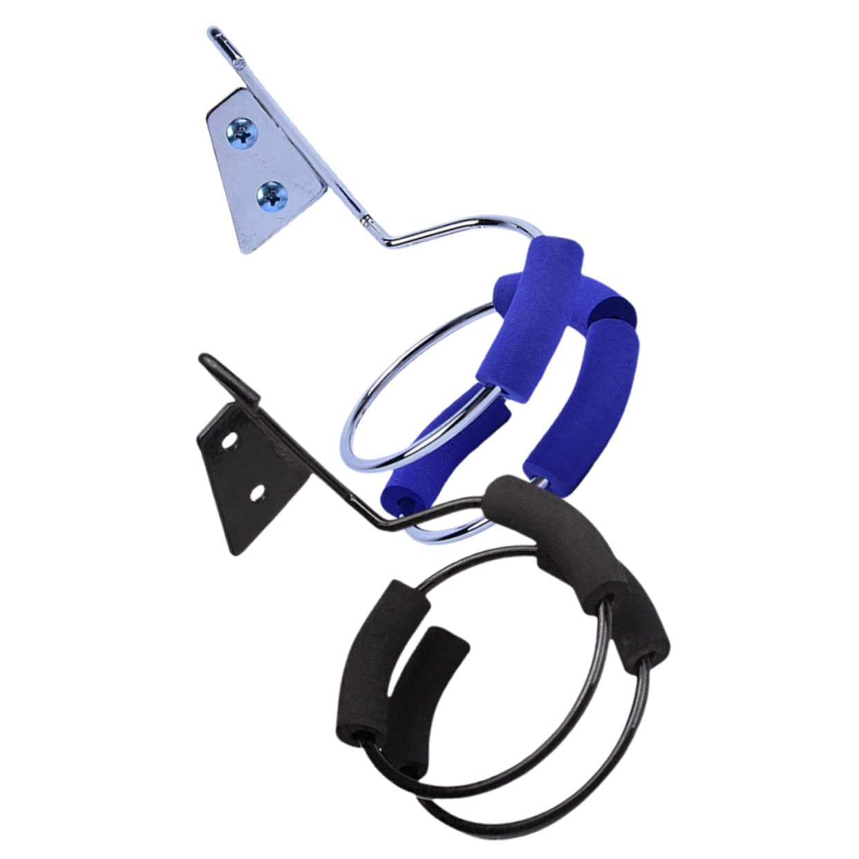 FRCOLOR 4 Sätze Fönständer Trimmer Halter Lockenwickler Clipper Gummibänder Hair Dryer Holder Bad Wandregal Friseurbedarf Wandmontiertes Hängeregal Rostfreier Stahl 2 Stück * 4