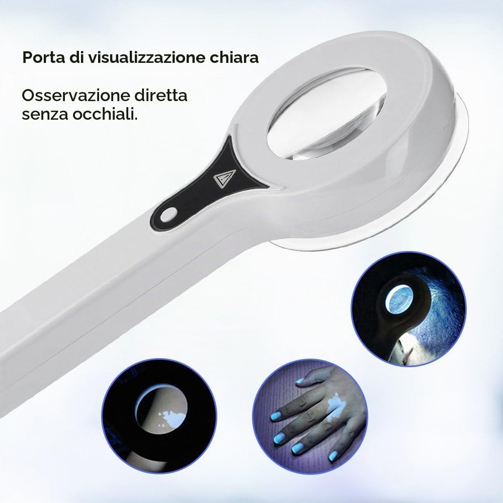 Analizzatore Della Pelle Con Lampada Woods, Analizzatore Con Ingrandimento Uv Per La Diagnosi Della Pelle, Lampada Per Analizzatore Di Bellezza Per Saloni Per Il Viso, Funzionamento Con Un Solo Tasto