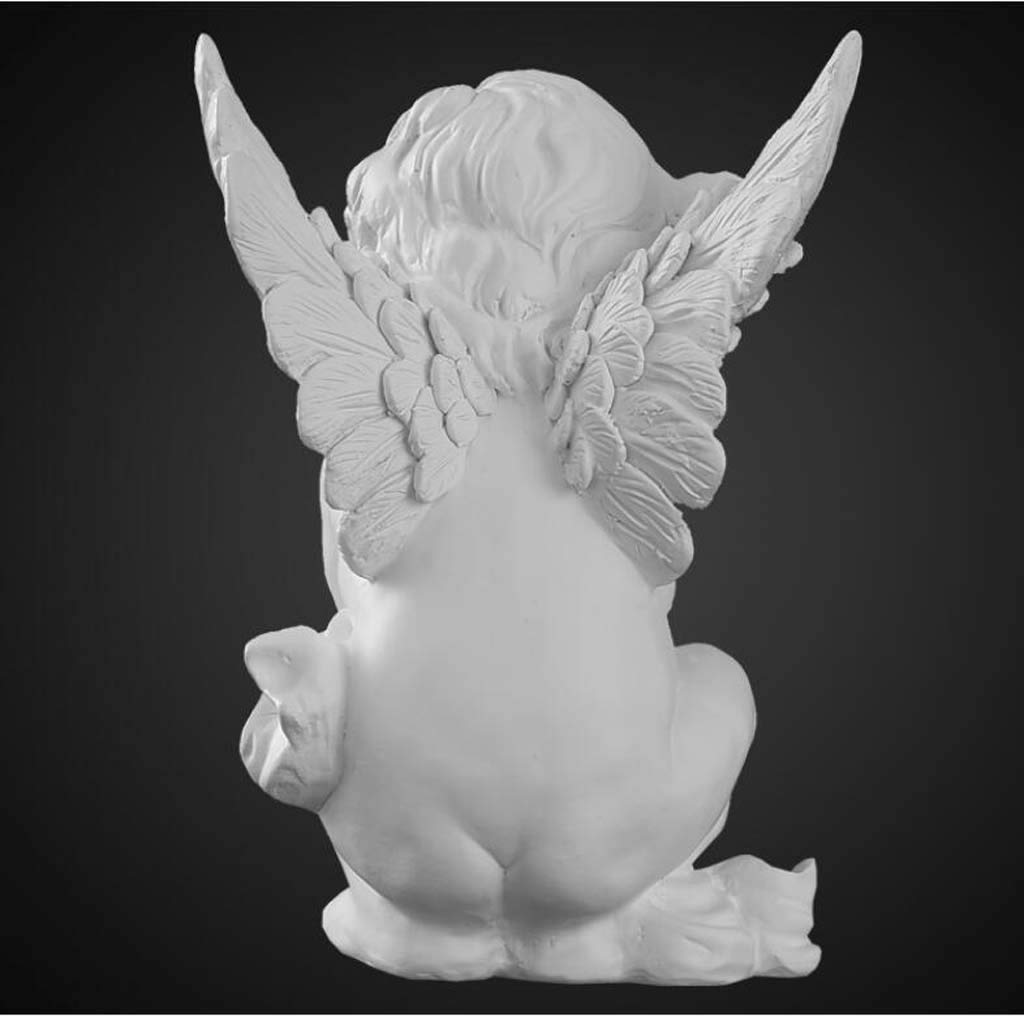 Figurka anioła z gipsu, dom żywica anioł rzeźba rzemiosło model biuro salon balkon dekoracja biurka dekoracje ogrodowe wys. 22,5 cm