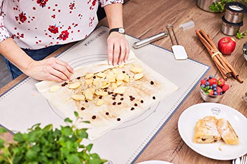 RÖSLE Teigschaber weiß, 32 cm, hochwertiger Teigspachtel als Back- und Kochhelfer, strapazierfähiges Silikon, -30°C bis +200°C, extra groß… – Ansicht 3